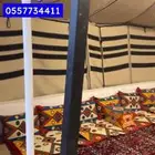 بيت شعر ابيض 6 9 الرس جملون فوقه بي في سي ابيض مع مدخنه
