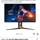 ASUS ROG Swift 360Hz 27  شاشة