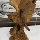 مجسم صقر منحوت بالخشب شغل يدوي