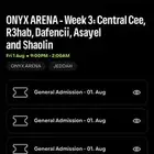تذاكر في onyx Arena