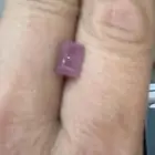 فص مستطيل وردي الياقوت 100