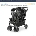 baby stroller عربه اطفال لطفلين  . رماديه ماركه chicco