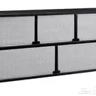 طاولة تخزين قماش وخشب