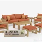 جلسات كراسي شعبيه مودرن خشب خيزران طاولات مضلات خشبيه