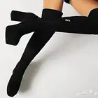 كعب بوت أسود طويل (فوق الركبة) مقاس 40 للنحاف