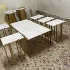 ورشه تفصيل طاولات رخام وزجاج وبديل الرخام