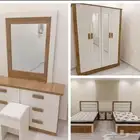 غرف نوم نفرين ونفر ونص ودوليب وسرير ومرتب طبى من المصنع مباش