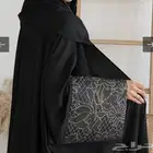 عبايه كريب اسود قصة نص بشت  سعرها 250 مقاس 54