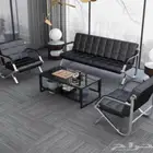 كرسي انتظار جلد رجل حديد و كنب مكتبي جلد