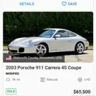 بورش كريرا 4S موديل 2003