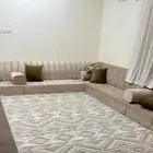 كنب مع استاره شباك وقطعه الفرش المقاس الكنب من 4ونص في 4للب