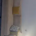 كنب أمريكي لونه بيج قماش ضد الماء مع خدايات مكونه من 6