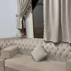 كنب صاله سداسي دار مدار مع الستاير نضيف