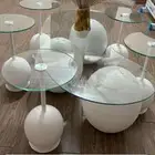 طاوله مع 5حبات خدمه جديده