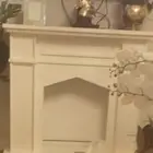 ديكور مدفئه خشب ثقيل قابل لصبغ