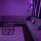 كنب 7 في 4 مع طاويلاته حرف L وثلاجه وفرشه