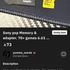 ذاكرة للPSP مع الادابتر مناسبة للنسخة 6.61. فيها العاب