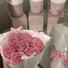 مج ريشيو مع باقة ورد ساتان