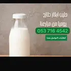 حليب ولبن مخيض بقري طازج يومي فاخر ونظيف جدا