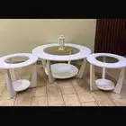 طاولة كبيره مع طاولتين خدمه