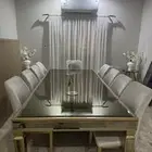طاولة طعام 10 كراسي مع كونسول -لايوجد اي عيوب
