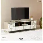 1 طاولة تلفزيون و 1 طاوله وسطيه و 1 طاوله جانبيه هوم سنتر