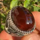 خاتم عقيق يماني كرزي مزعفر