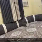 مجلس صغير اربعه في خمسه مخاد مع مراكي مع ستاره ثنتين وفرشه