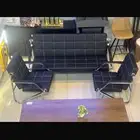 اثاث المكتبي كنب حديد جلد كرسي انتظار جلد مع توصيل وتركيب