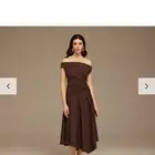 فستان بني جميييل مقاس s