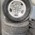 كفرات مع الجنوط ثمانيه مسمار تركيب ع فان او جمس