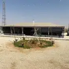بيت شعر نضام ثابت ملكي بدون اطناب مع مقدما واجها شفاف واجها
