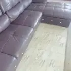 كنب جلد على شكل حرف L استعمال نظيف جدا