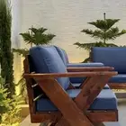 كراسي حديقة خشب وحديد