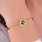 سوار الحظ نسائي مطلي بالذهب مع مرصع بالكريستال من بوليس