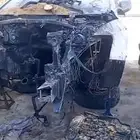 سياره اودي Q5 2015 محروقه