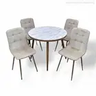 New Marble   Wooden Modern Dinning Set