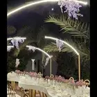 تأجير طاولات طعام وكراسي والحافظات بكامل الاكسسوارات