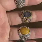 خواتم مزونايت وكوارتز وتراب كهرمان ويشم يماني