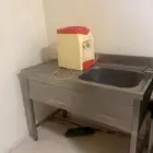 مغسلة استيل حوض واحد نظيف