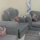 كنب خمس قطع مع سجاد وستاره