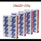 مناديل 4 شنط كل شنطة فيها 10 علب كل علبة 500 منديل