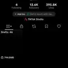 حساب تيك توك متفاعل جدا( فيه 13 الف متابع  400 الف لايك