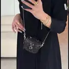 عبايه قماش كريب ملكي كوري اسود