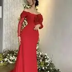 فستان باللون الاحمر مقاس لارج واكس لارج نفس الصوره بالضبط