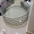 طاولة هوم سنتر فضي