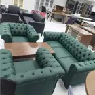 كنب مكتبي جديدة طقم كنبات وطني جلد فخم متوفر كل آلوان