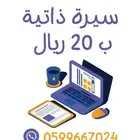 تصميم سيرة ذاتية عربية سي في cv بملف pdf خبرة لأكثر من عام