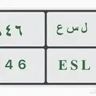 لوحة سياره مميزه ثلاثي مقفل ل س ع 646 ESL خصوصي
