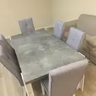 طاولة طعام من ابيات مع 6 كراسي  حجم المقاسات   180 90